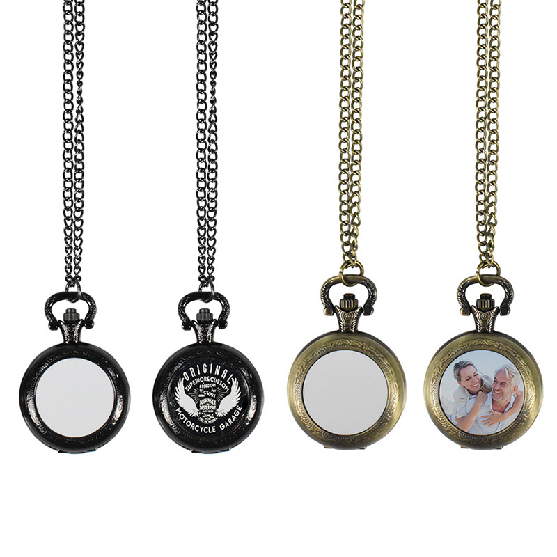 Vintage Fashion Jewelry - Kalung Liontin Jam Saku Logam Vintage
