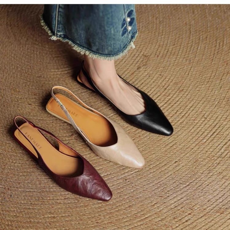 Vintage Old Fashion - Sandal Wanita Kulit Lembut Gaya Vintage