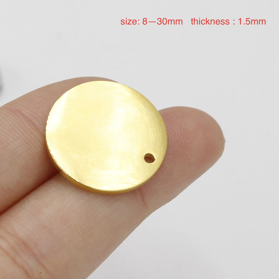 Vintage Fashion Tags - 50 Pcs 8-30 Mm Warna Emas