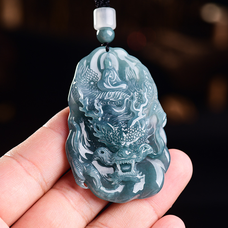 Vintage Fashion Jewelry - Kalung Liontin Naga Giok Burma Alami