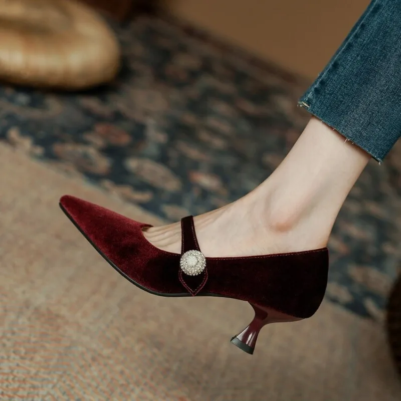 Vintage Old Fashion - Sepatu Mary Jane Wanita Vintage Berwarna