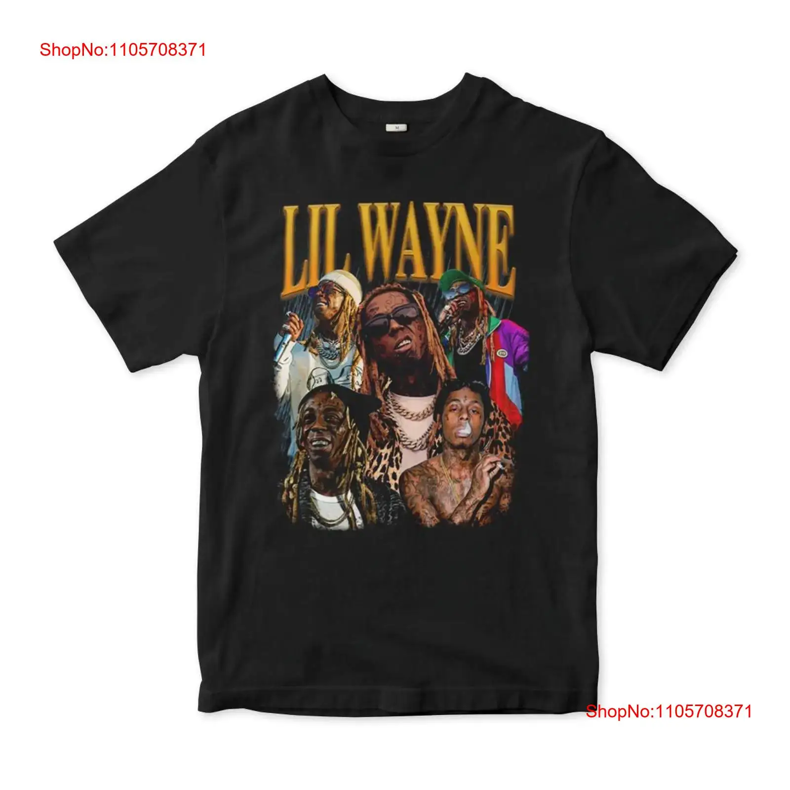 Vintage Fashion Collage - Kaos Lil Wayne Collage Katun Ukuran