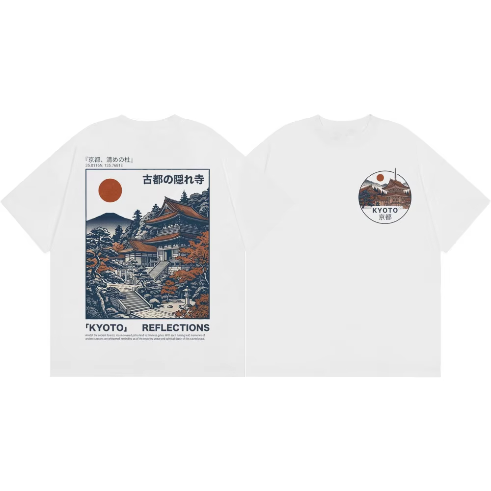 Vintage Fashion Kyoto - Kaos Oblong Unisex Oversized Vintage Bergambar