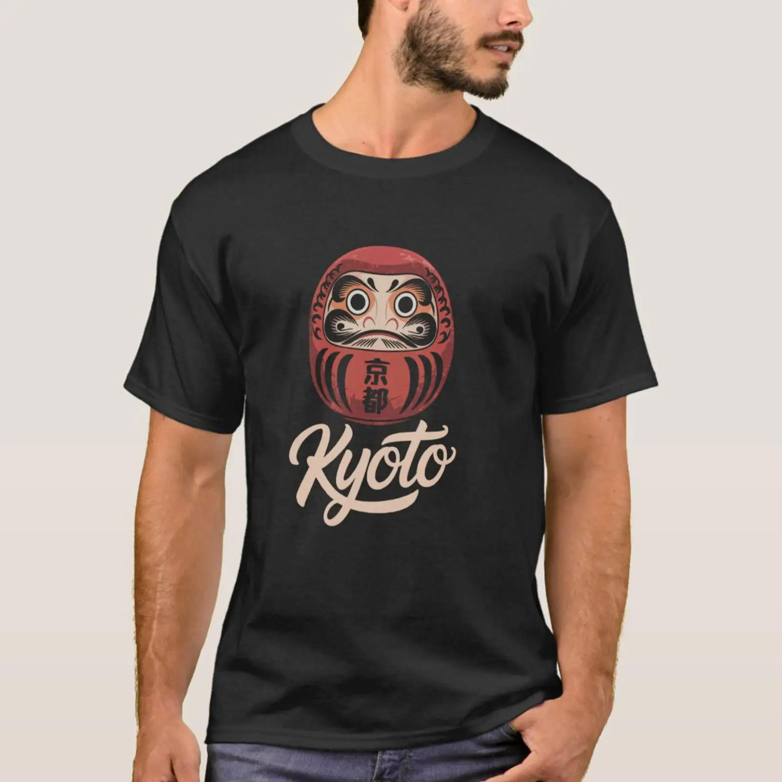 Vintage Fashion Kyoto - Boneka Daruma Kyoto Jepang Kaos S