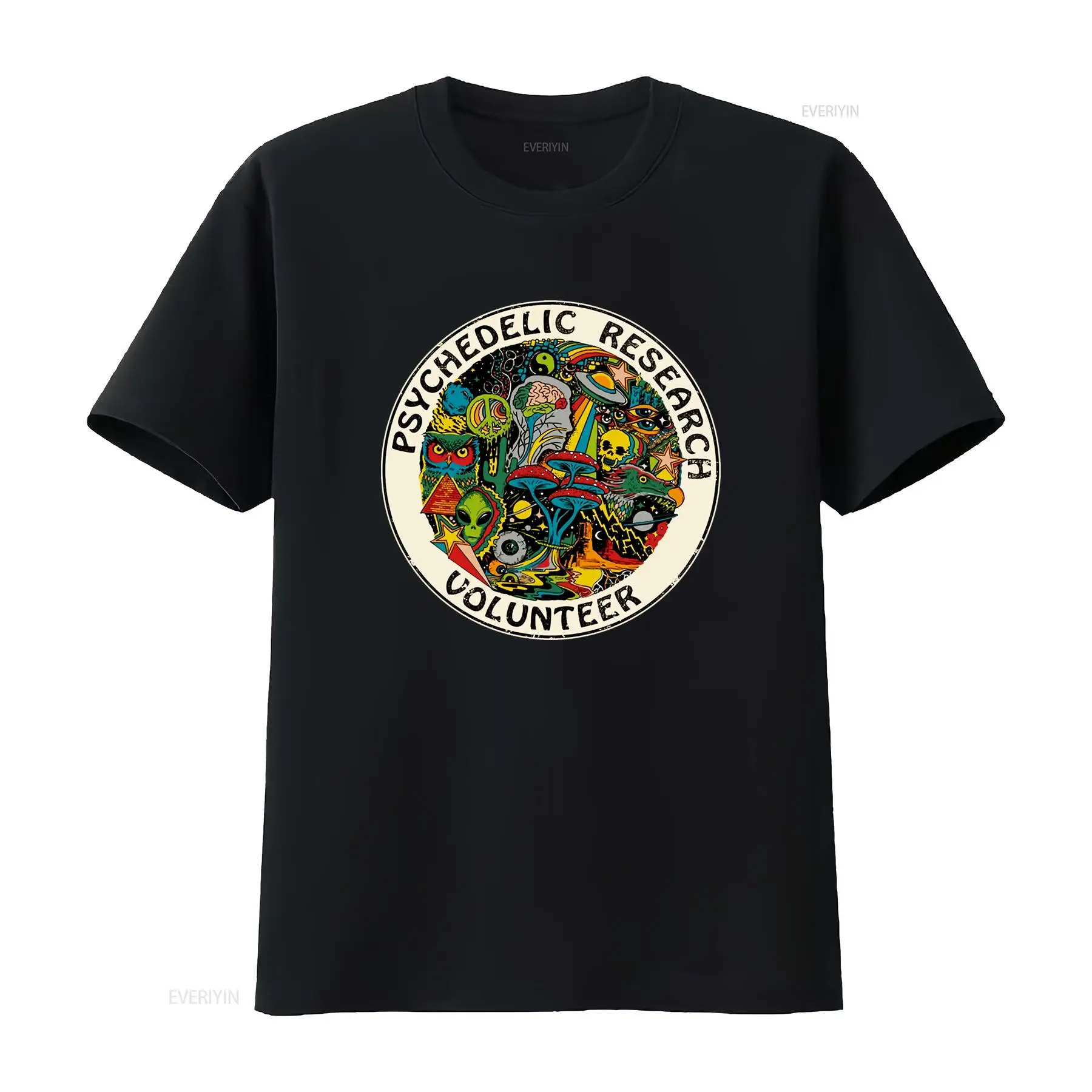 Vintage Fashion Research - Kaos Relawan Penelitian Psikedelik Desain Keren