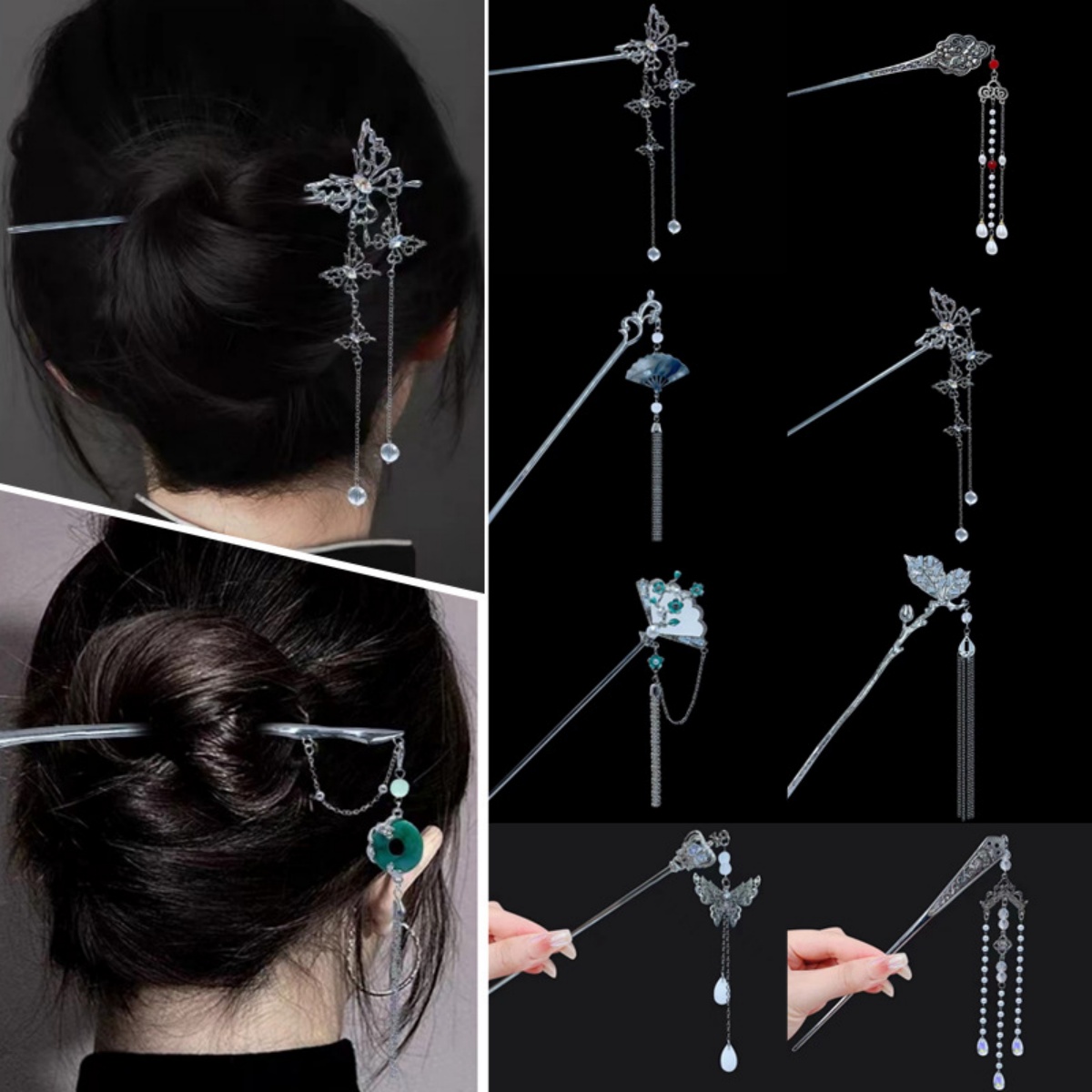 Vintage Fashion Jewelry - Jepit Rambut Gaya Cina 18Cm Stik
