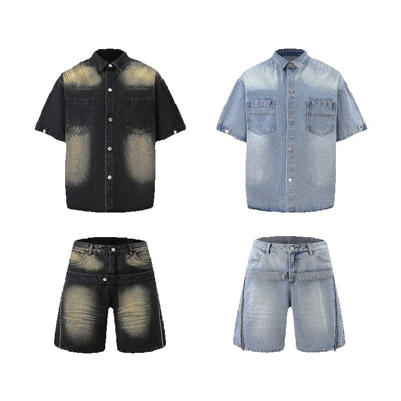 Vintage Victorian Fashion - DAVIDSHAO Setelan Denim Pria Berkualitas Tinggi