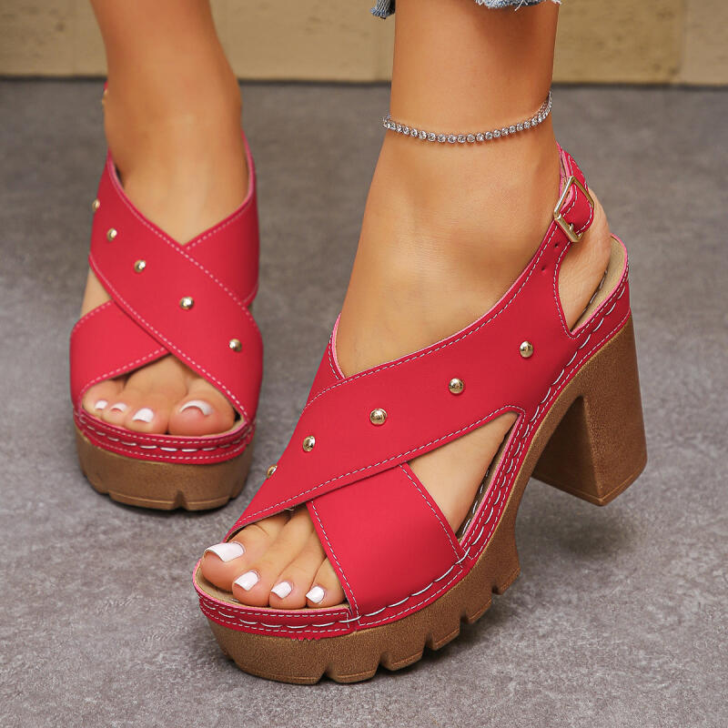 Vintage Old Fashion - Sandal Gladiator Tali Silang Hak Super