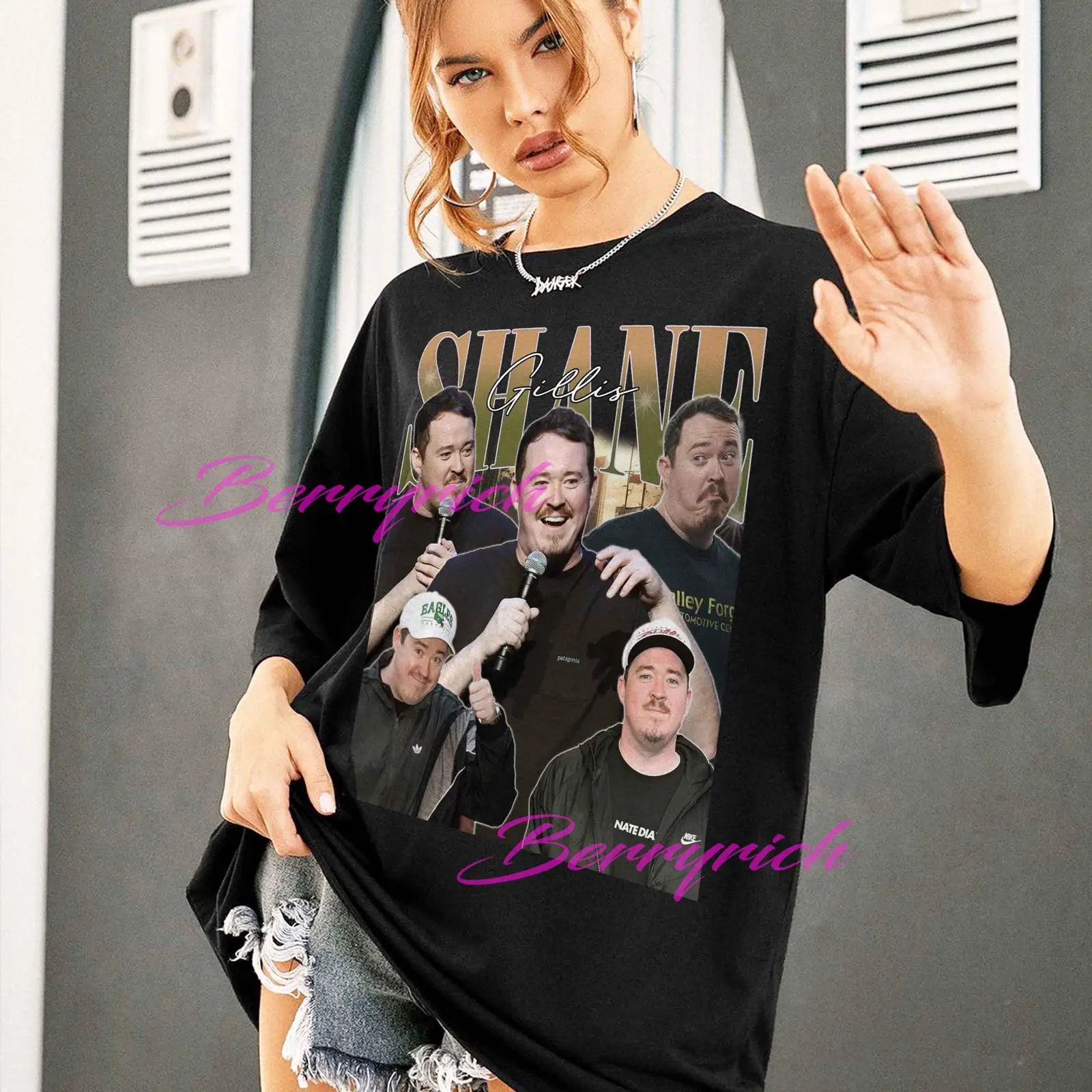 Vintage Fashion Collage - Kaos Shane Gillis Bootleg Vintage Collage