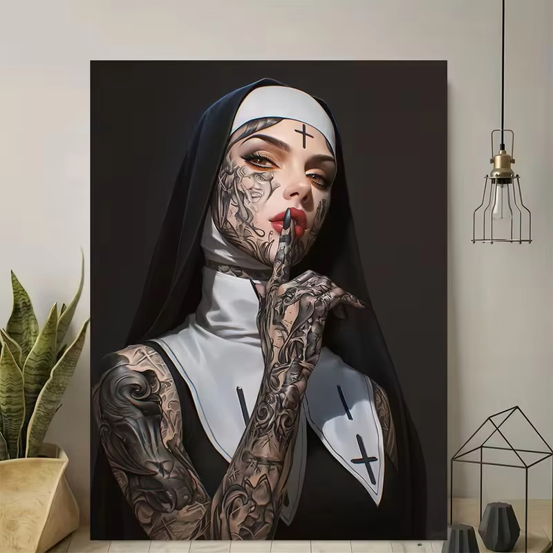 Poster Kanvas Fashion Girl Tat - Vintage Fashion Photos ulasan dan harga