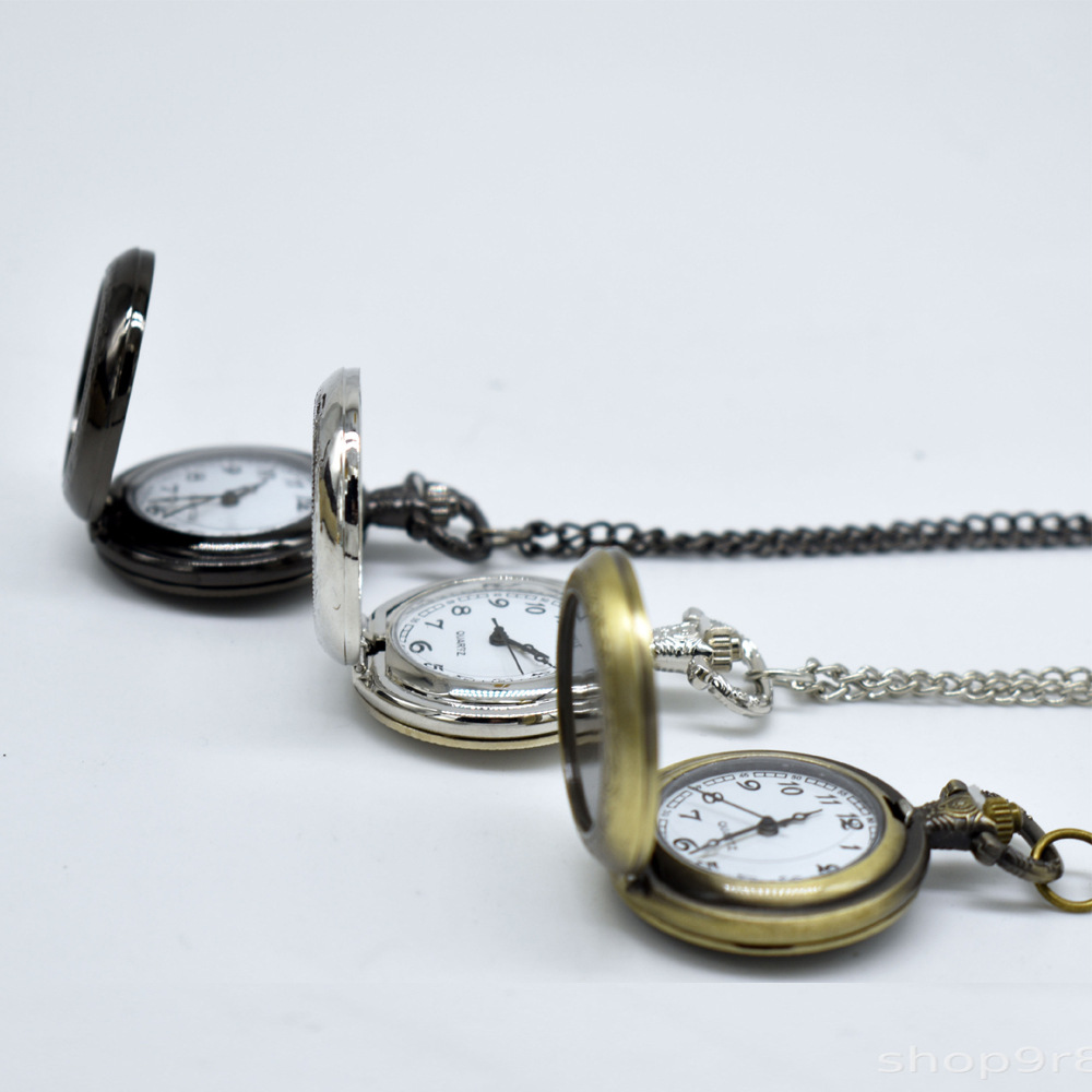 Kalung Liontin Jam Saku Logam  - Vintage Fashion Jewelry ulasan dan harga