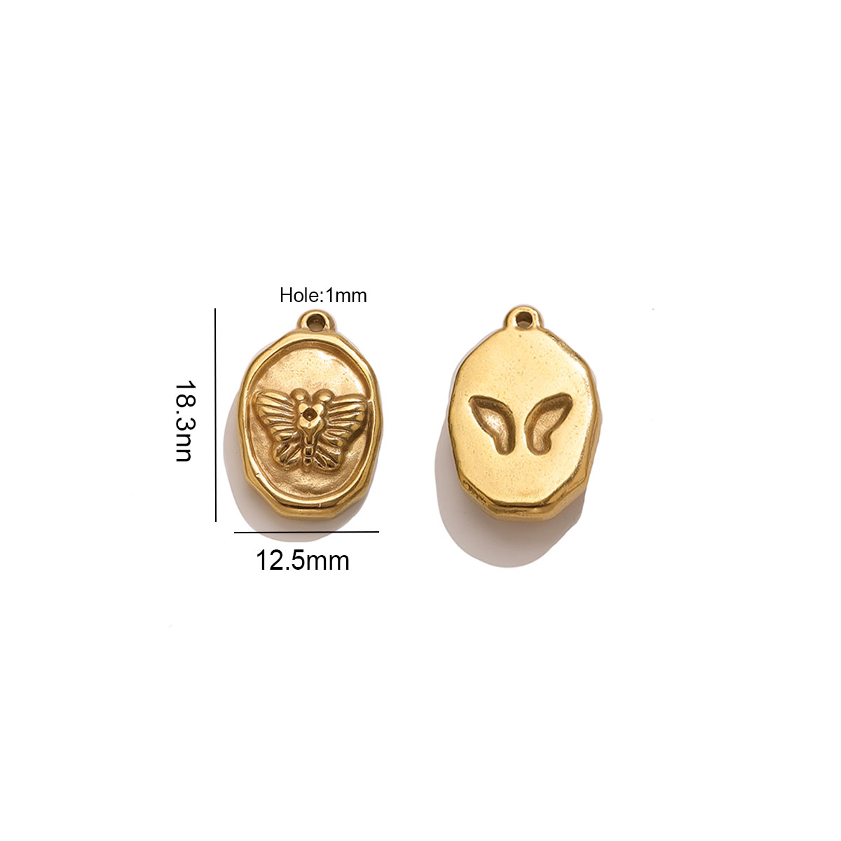 6pcs Liontin Kupu-kupu Oval da - Vintage Fashion Wholesale ulasan dan harga