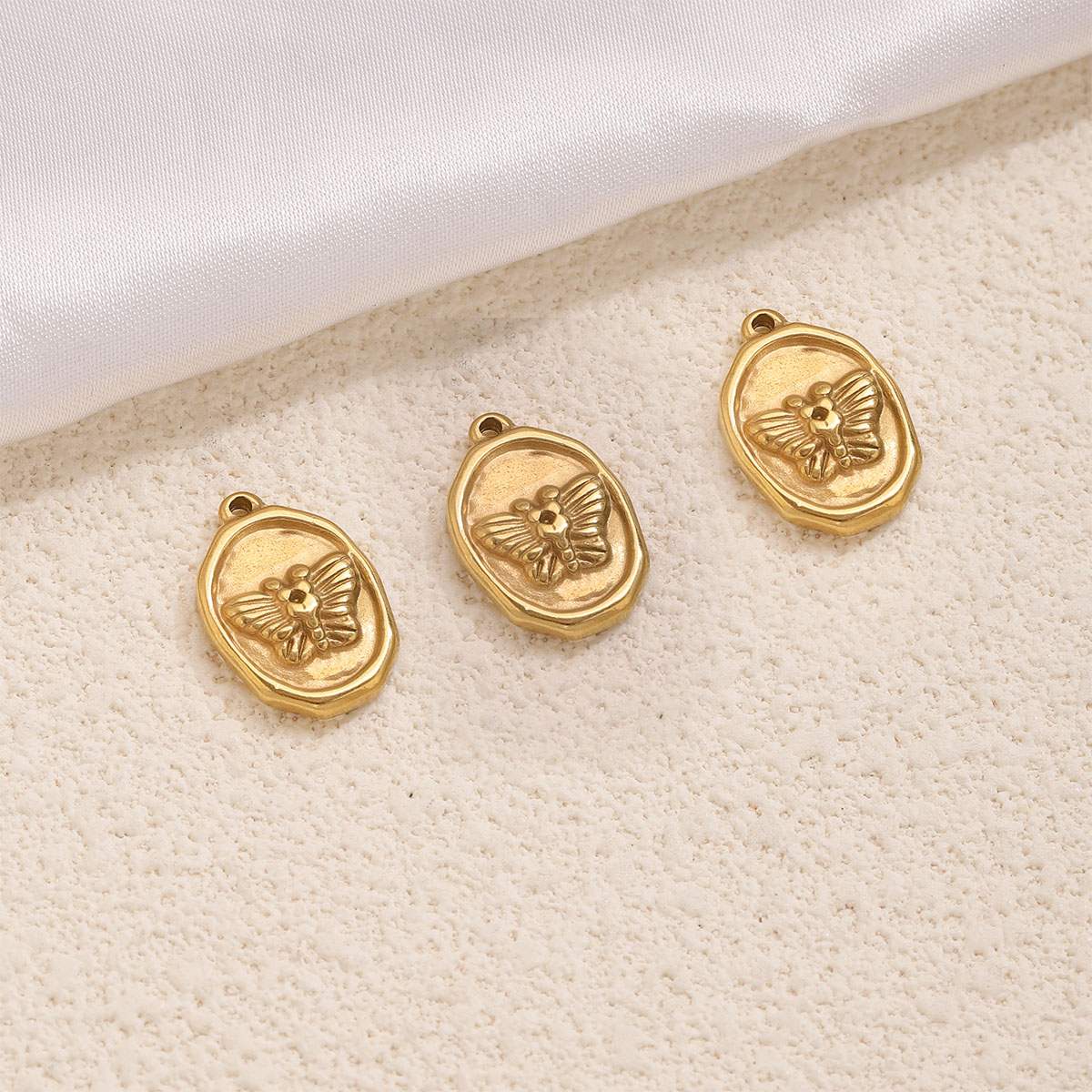 6pcs Liontin Kupu-kupu Oval da - Vintage Fashion Wholesale ulasan dan harga