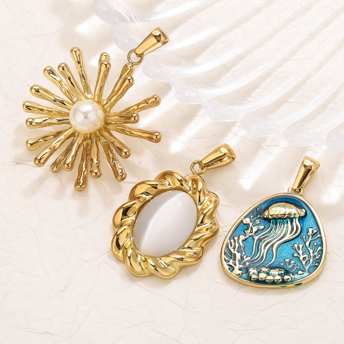 1 Buah Liontin Bunga Baja Taha - Vintage Fashion Jewelry ulasan dan harga