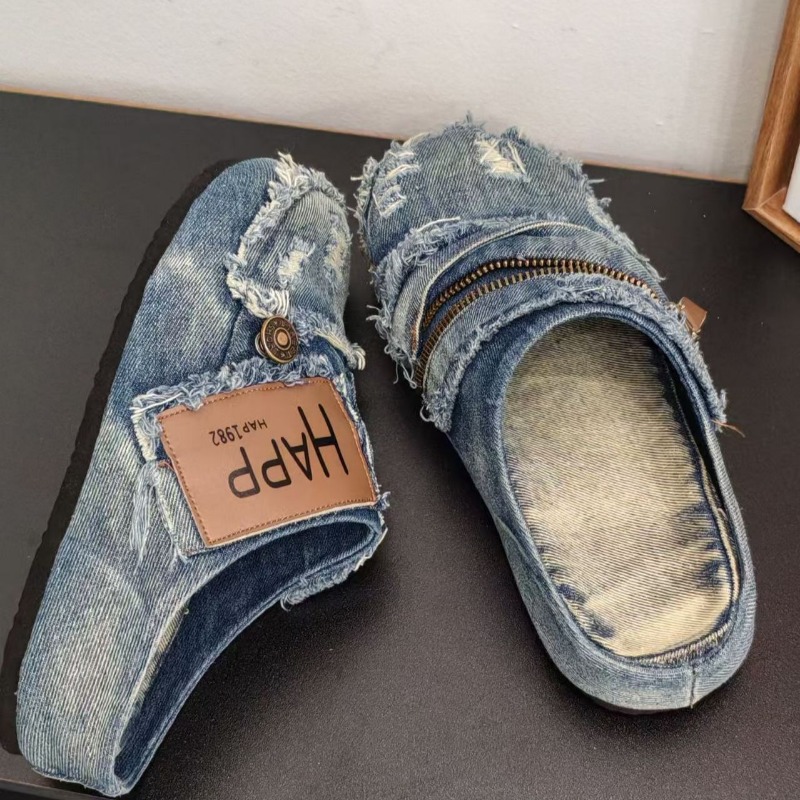 Sepatu Slip-On Wanita Hak Data - Vintage Old Fashion ulasan dan harga