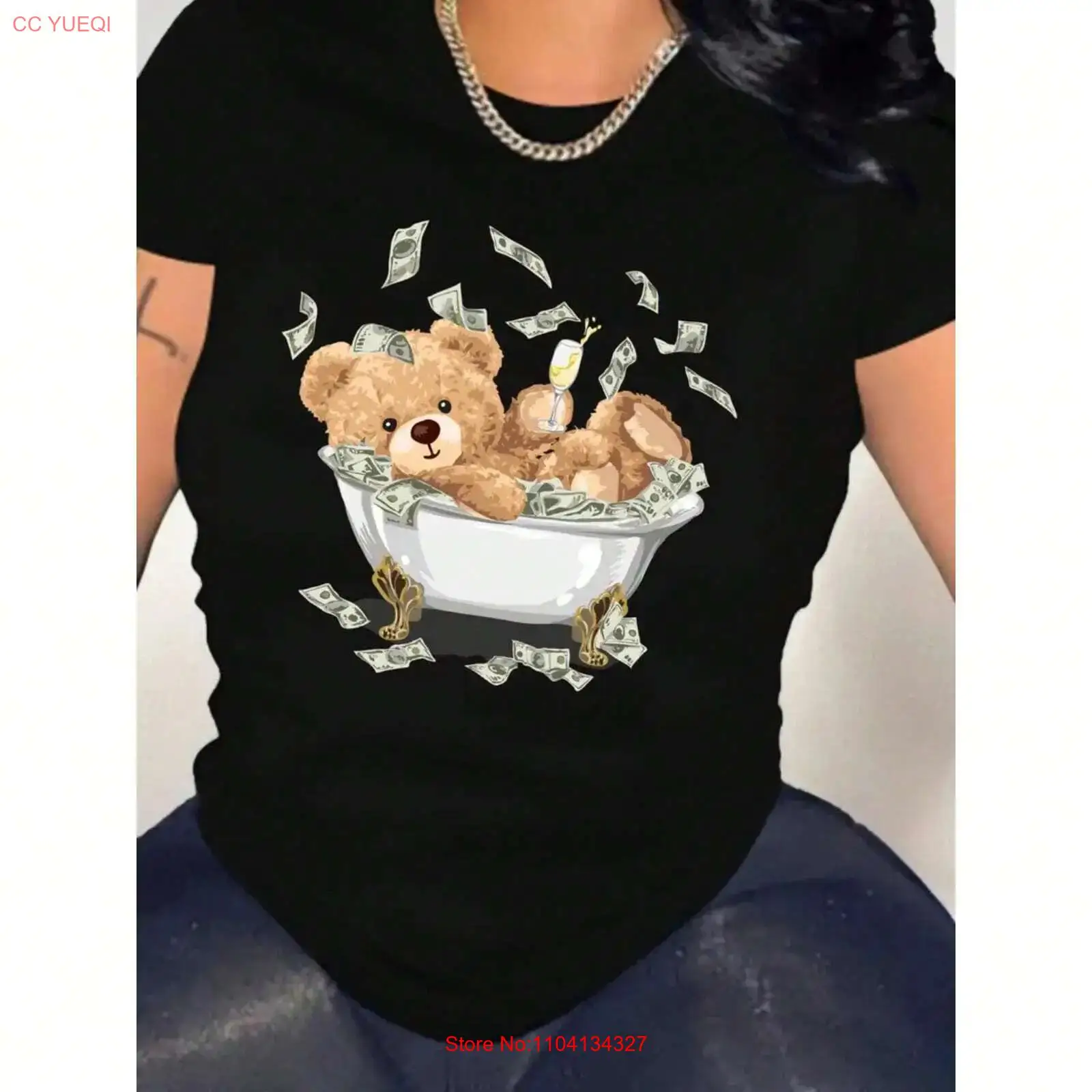 Kaos Katun Wanita Dollar Bear  - Vintage Fashion Patterns ulasan dan harga