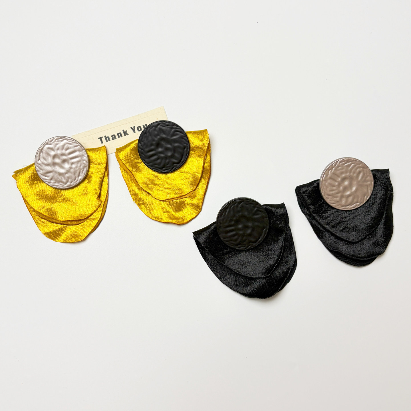Anting Kancing Kain Satin Over - Vintage Fashion Boutique ulasan dan harga