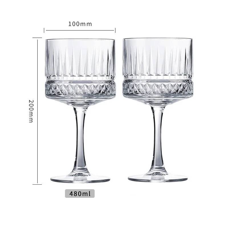 2 Buah Gelas Martini Ukiran, G - Vintage Fashion Eu ulasan dan harga