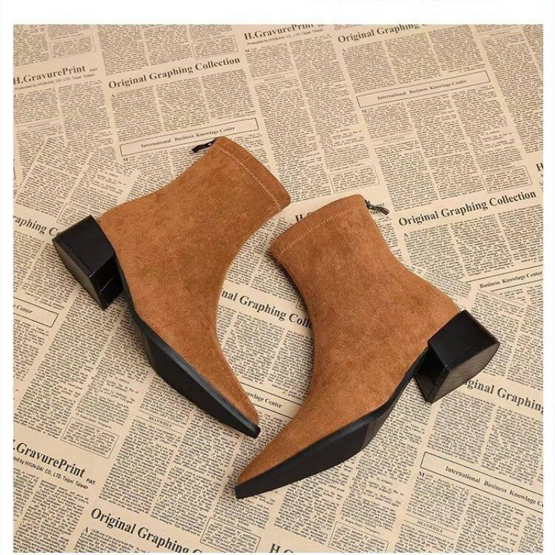Sepatu Bot Wanita Hak Rendah M - Vintage Old Fashion ulasan dan harga