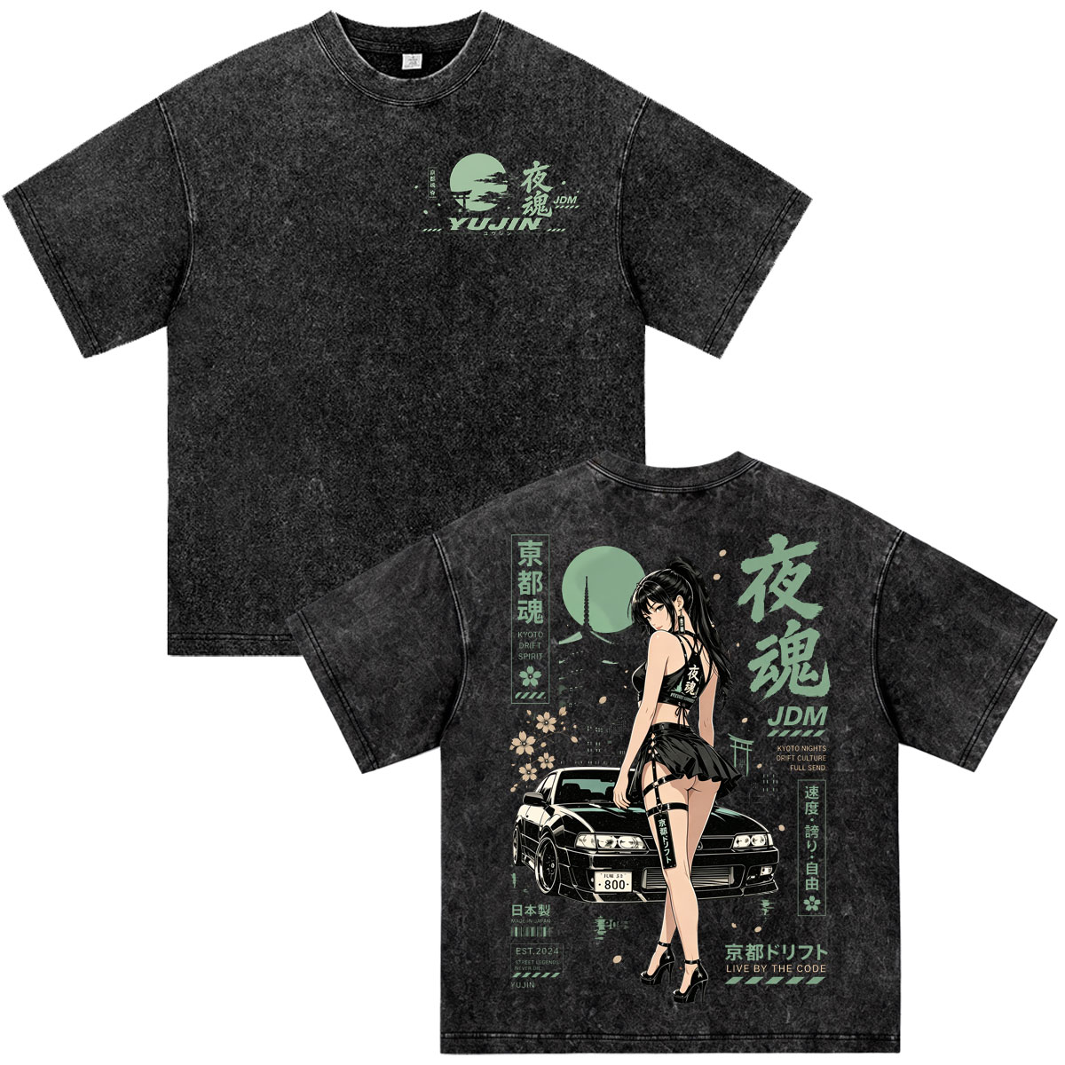 Kaos Anime Initial D Drift Kyo - Vintage Fashion Kyoto ulasan dan harga