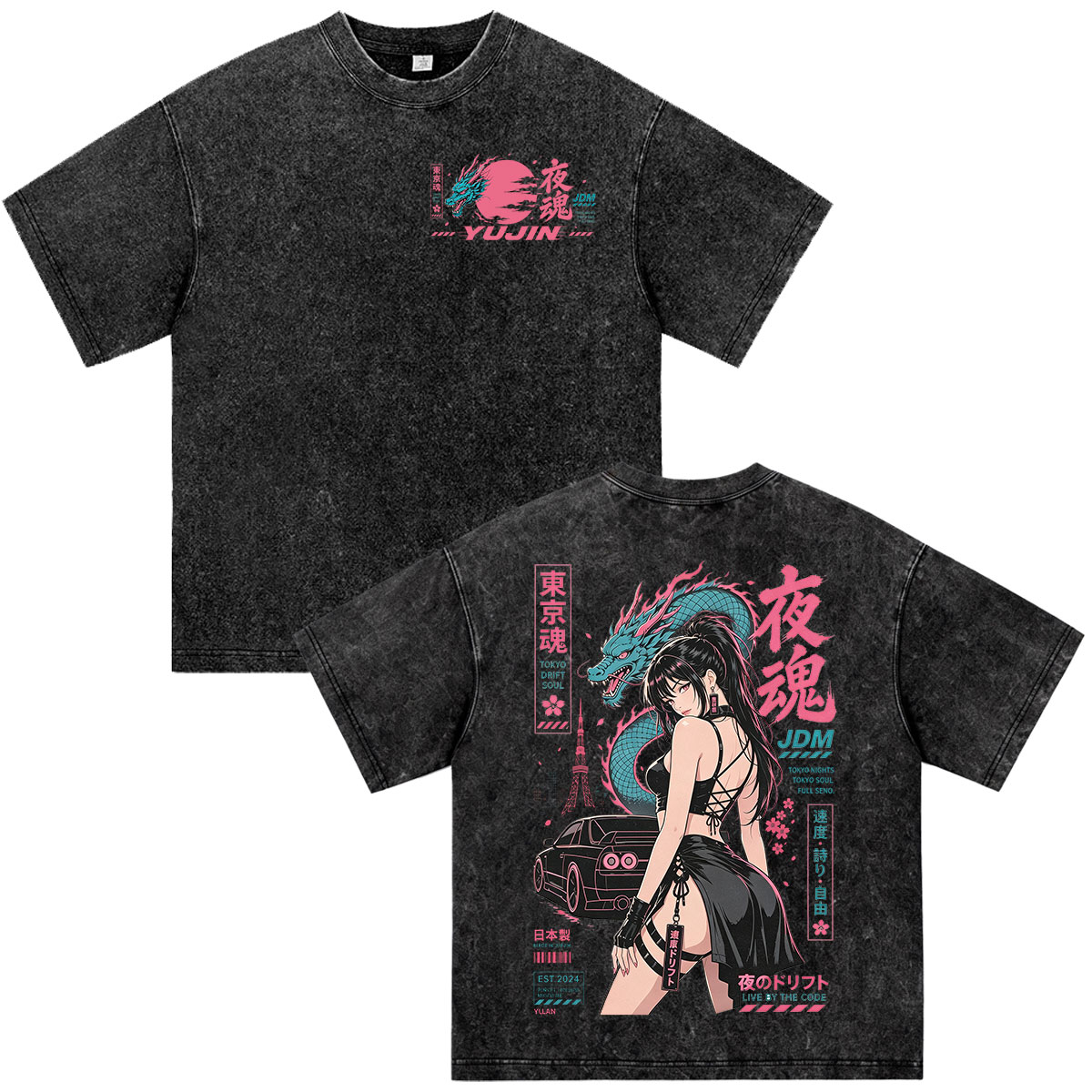 Kaos Anime Initial D Drift Kyo - Vintage Fashion Kyoto ulasan dan harga