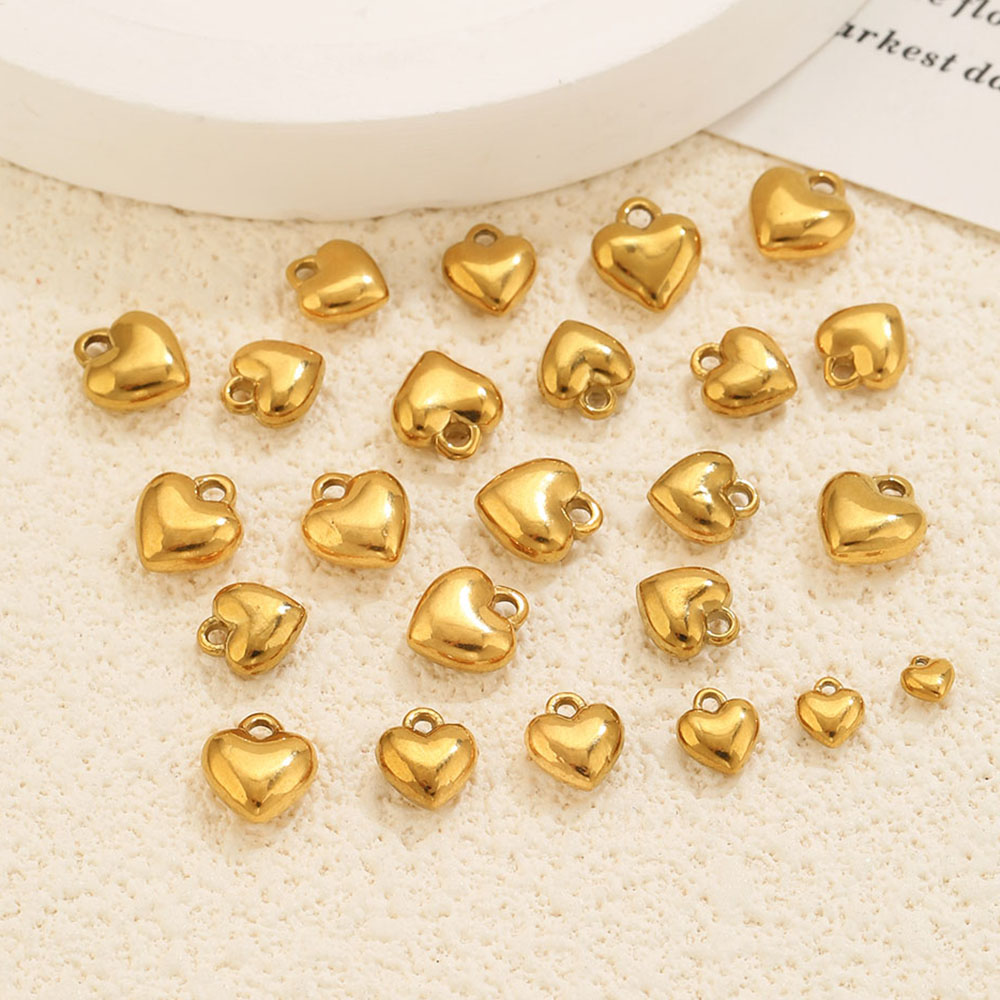 20Pcs Liontin Hati 3D Solid 18 - Vintage Fashion Wholesale ulasan dan harga