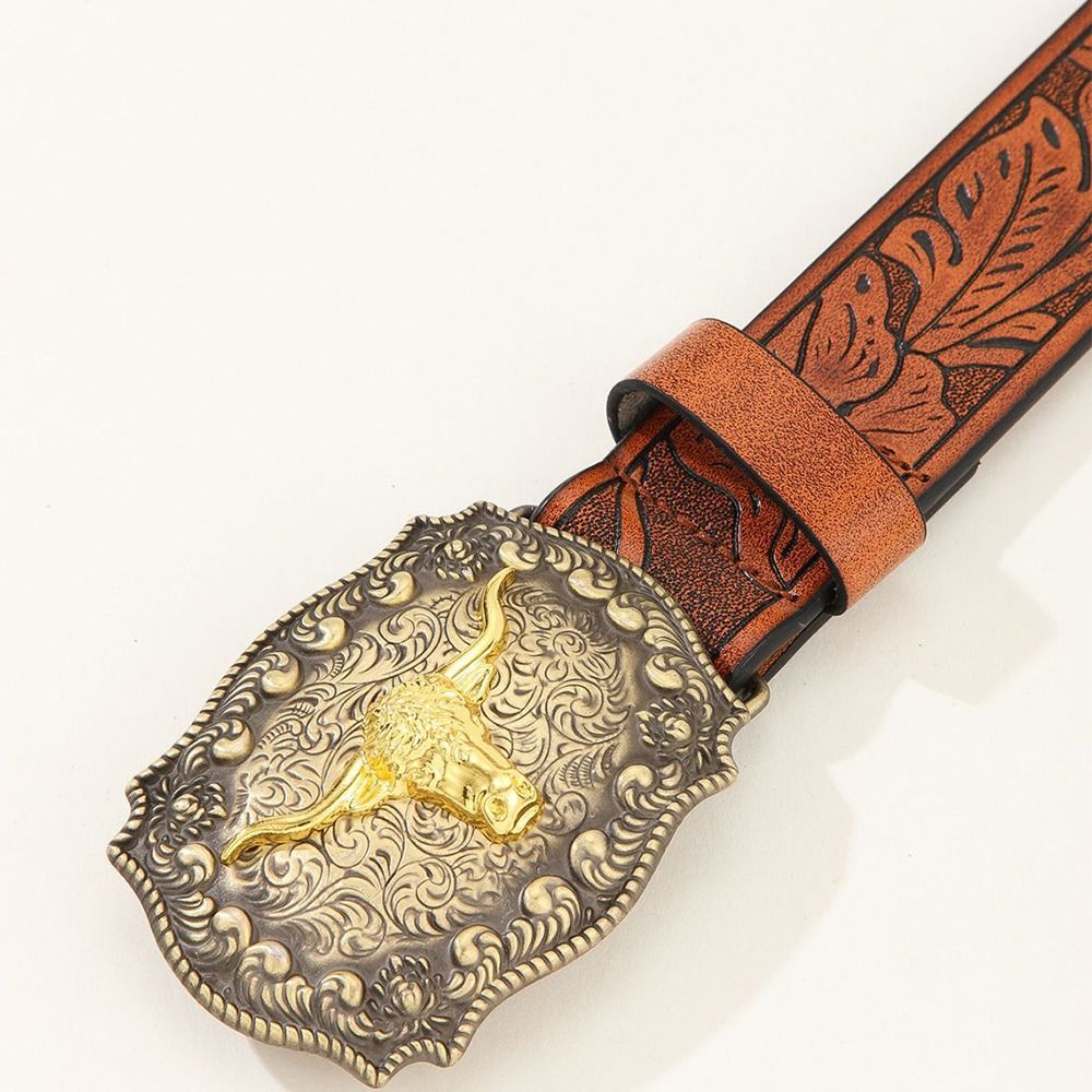 Sabuk Koboi Pria Motif Banteng - Vintage Fashion Patterns ulasan dan harga