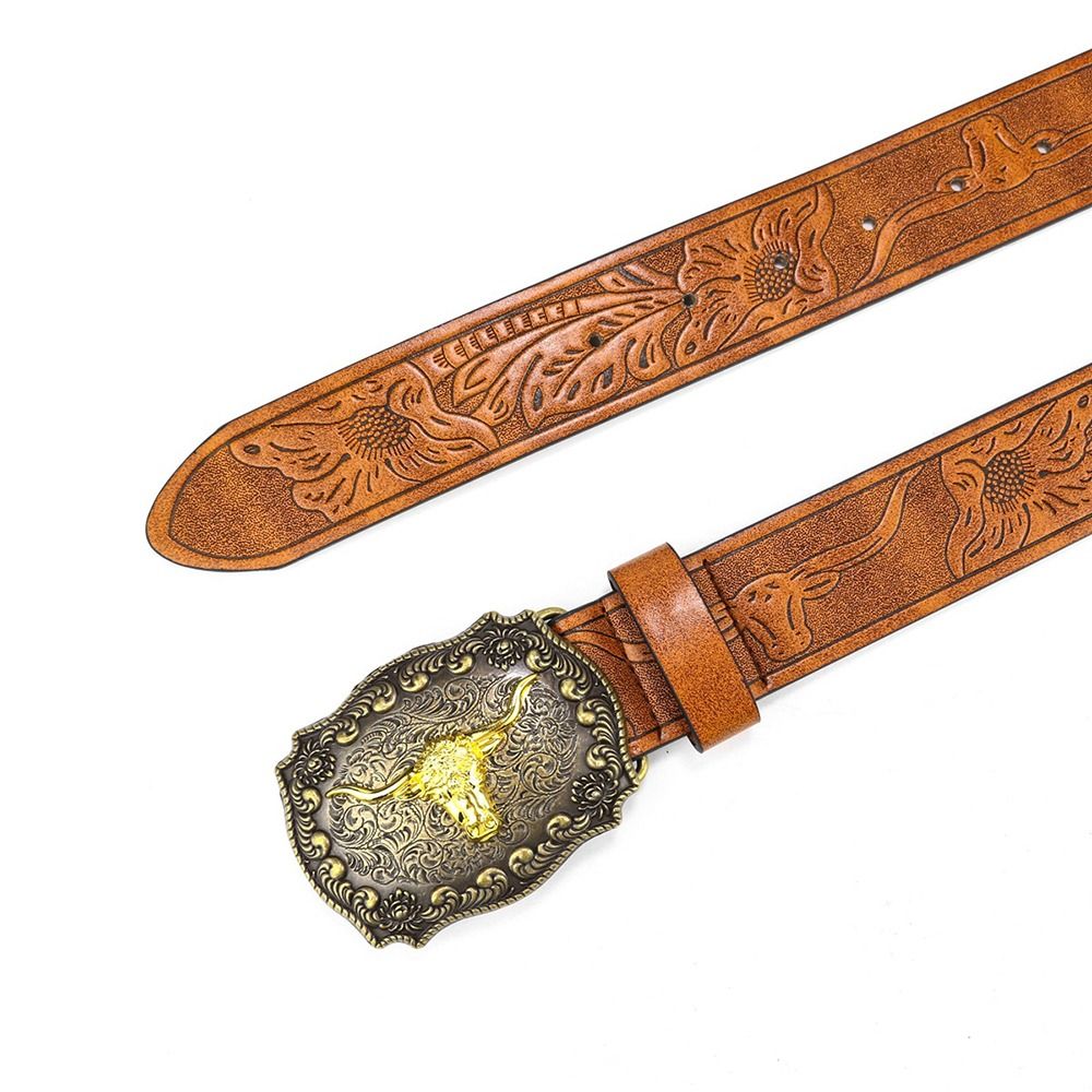 Sabuk Koboi Pria Motif Banteng - Vintage Fashion Patterns ulasan dan harga