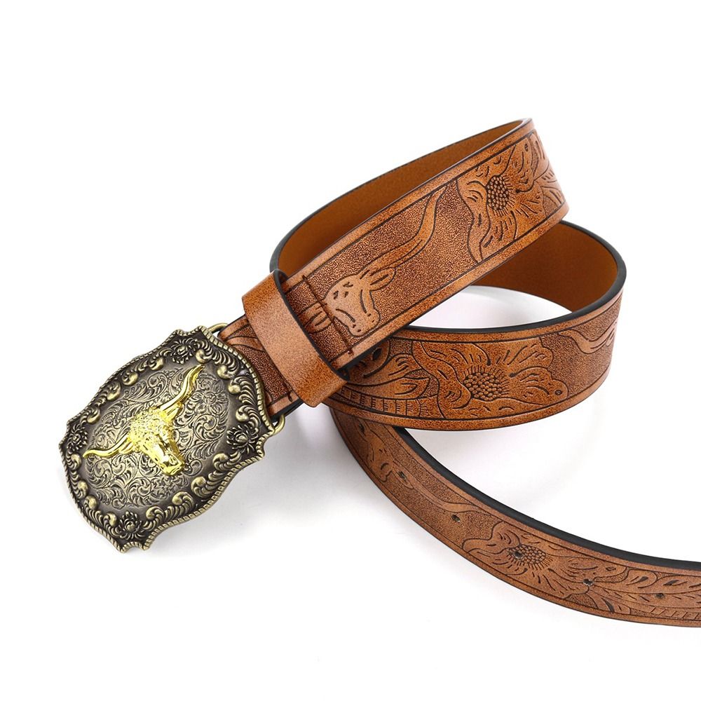 Sabuk Koboi Pria Motif Banteng - Vintage Fashion Patterns ulasan dan harga