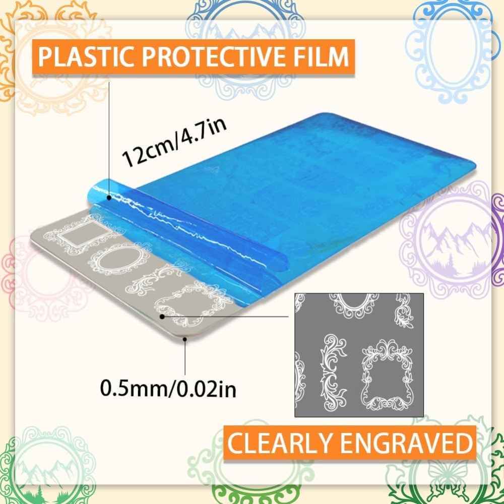 3pcs Plat Stamping Kuku Bingka - Vintage Fashion Photos ulasan dan harga