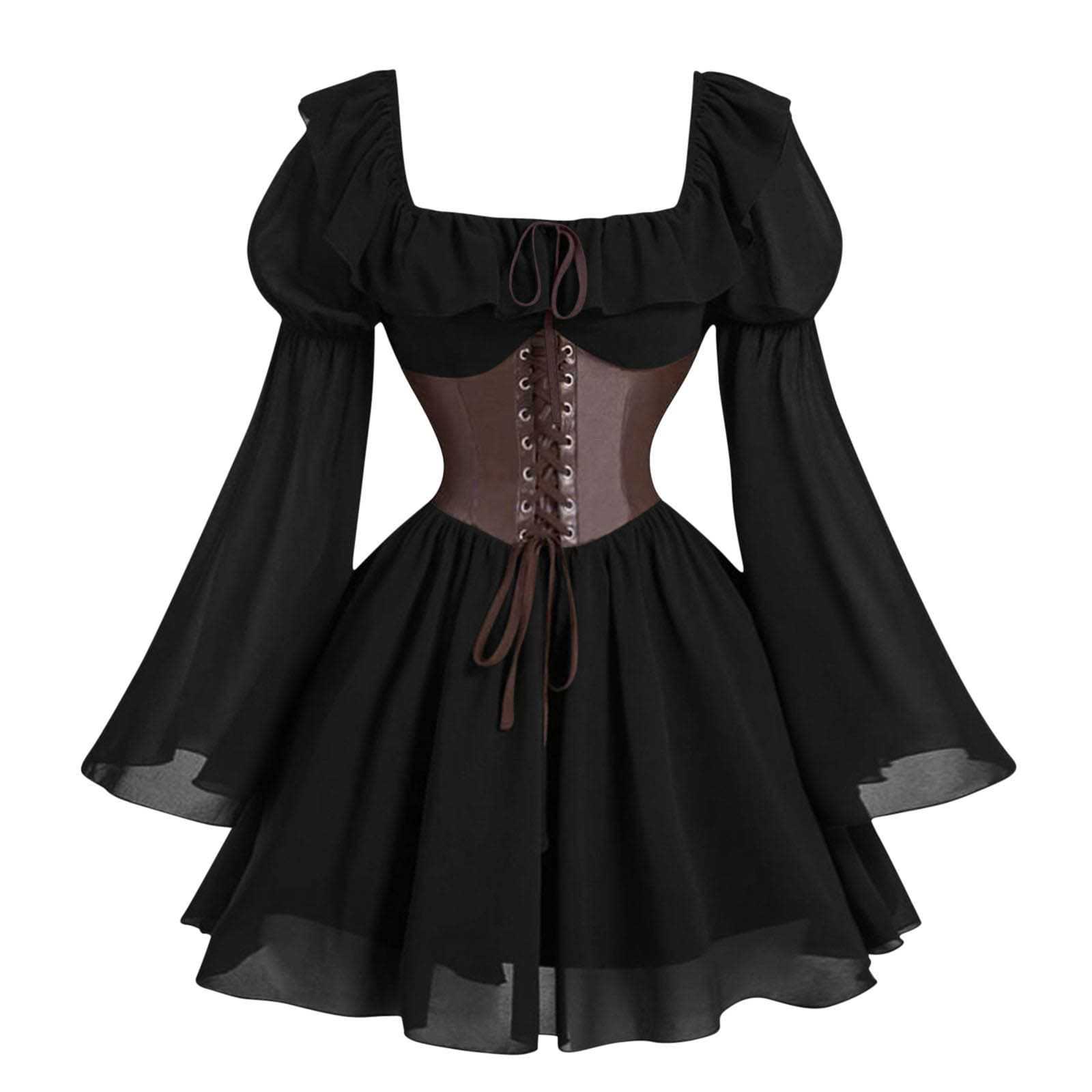 Gaun Wanita Lengan Panjang Gay - Vintage Victorian Fashion ulasan dan harga