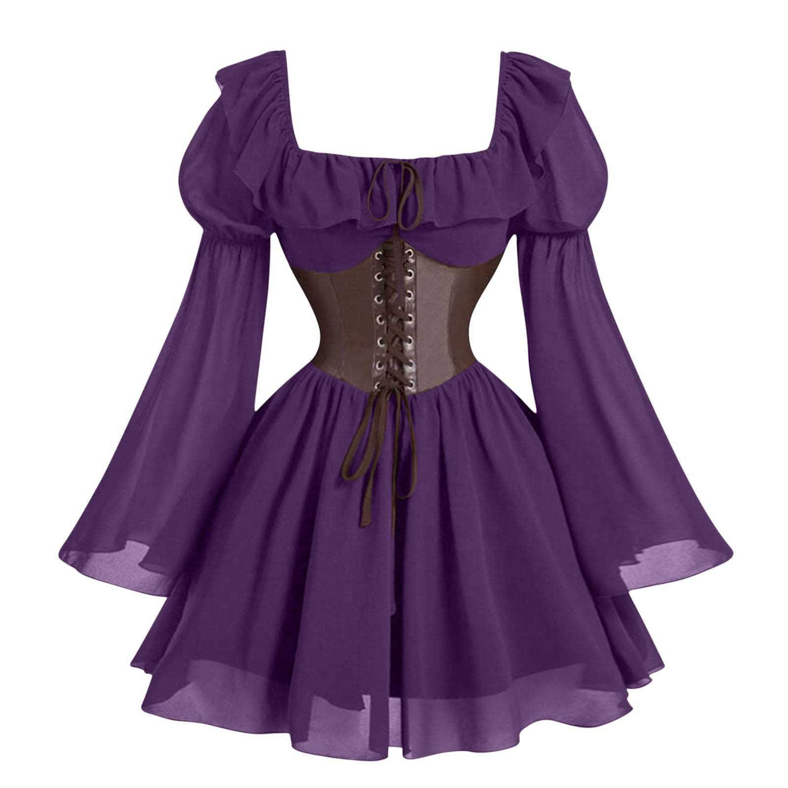 Gaun Wanita Lengan Panjang Gay - Vintage Victorian Fashion ulasan dan harga