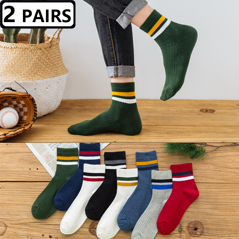 2 Pasang Kaus Kaki Pria Kaus K - Vintage Fashion Eu ulasan dan harga
