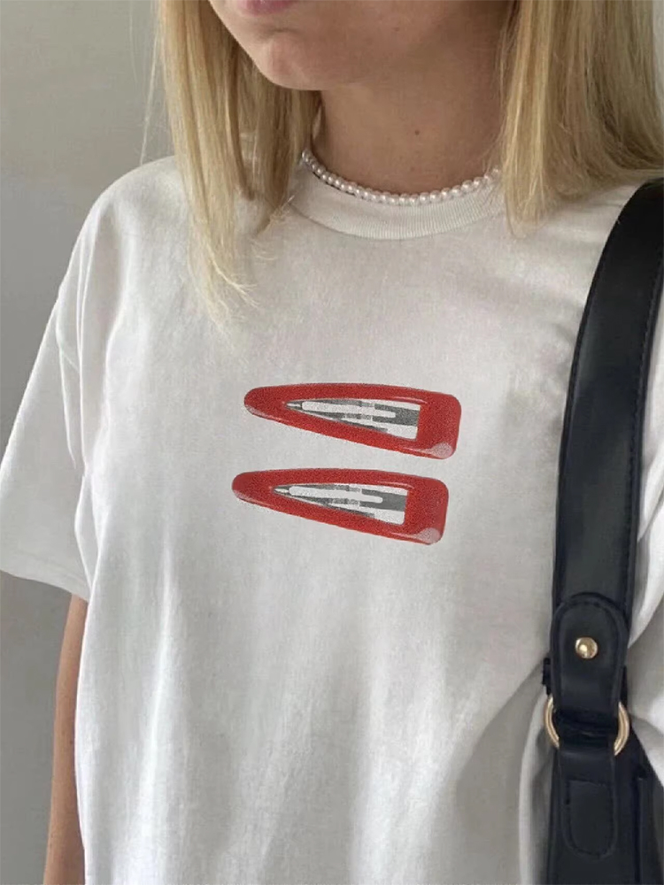 Kaos Wanita Katun Grafis Lenga - Vintage Fashion Pinterest ulasan dan harga
